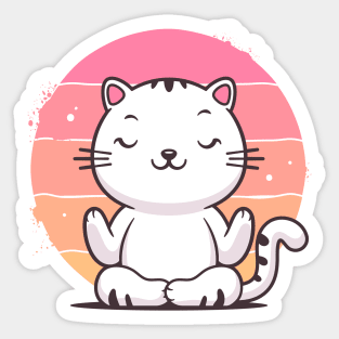 Yoga Cat Sticker